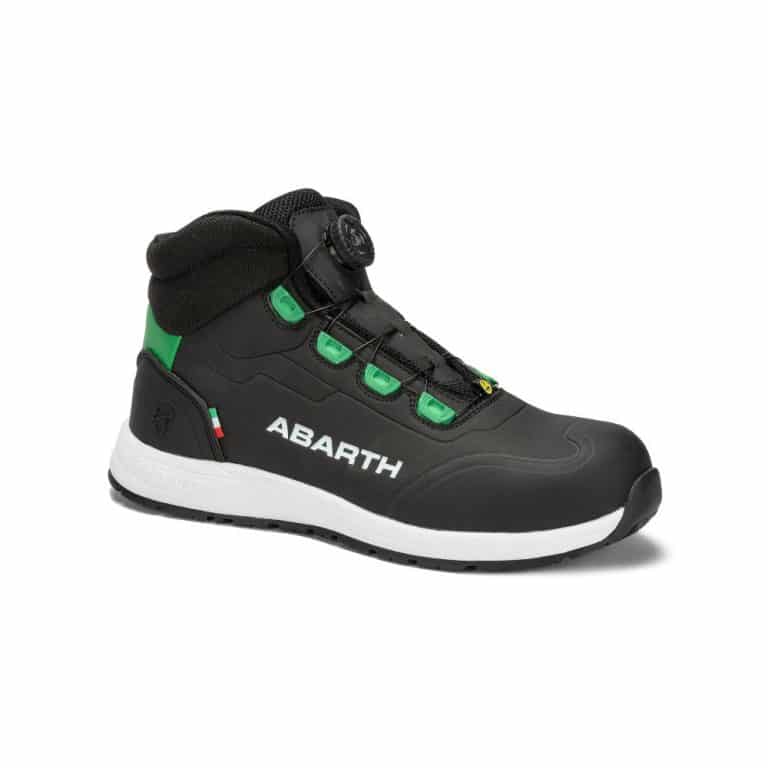 Chaussures de sécurité montantes Abarth Alto Black S3 en microfibre nanotechnologique avec protection renforcée