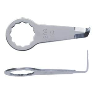 lame couteau pare brise forme l dentée longueur coupe 19mm pack de 2