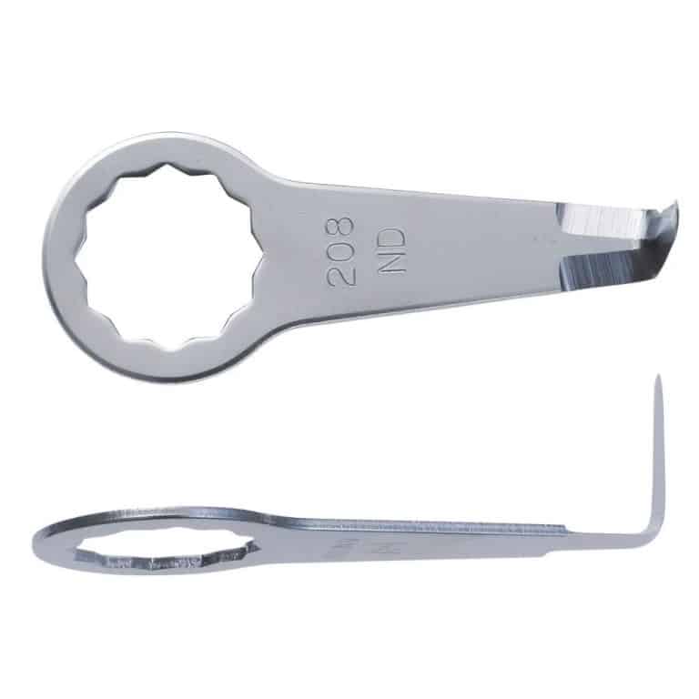 lame couteau pare brise forme l dentée longueur coupe 19mm pack de 2