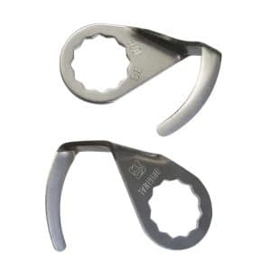 lame couteau pare brise forme incurvée en z 80mm longueur de coupe 45mm pack de 2