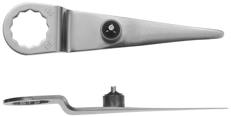 lame couteau pare brise droite en z et butée 125mm longueur coupe 58mm pack de 2