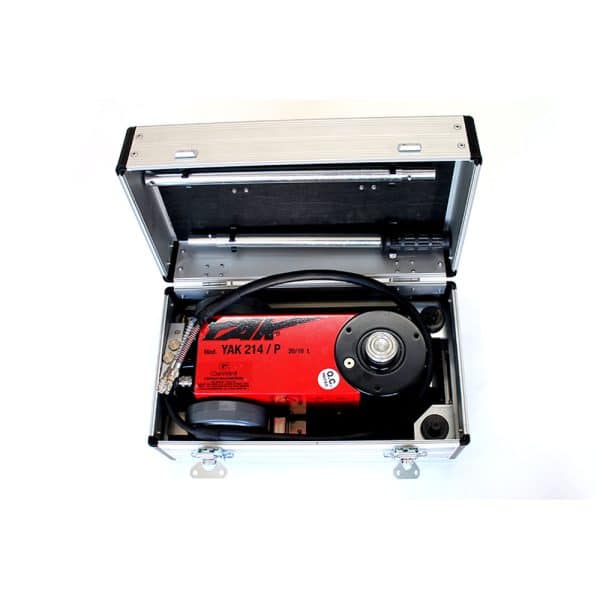 cric oléopneumatique portable 2 vérins 10/20t + 2 rallonges cattini yak214/p