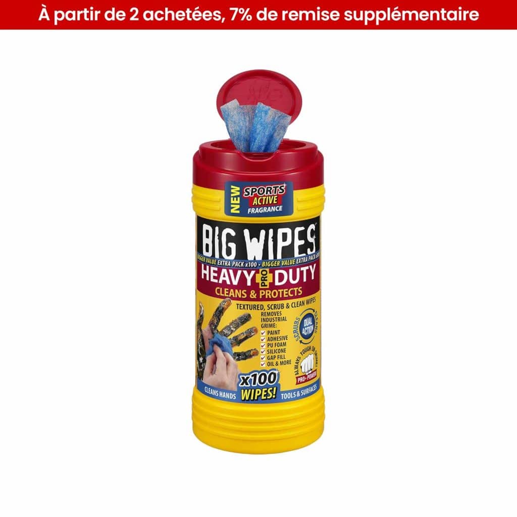 big wipes 2420 100 lingettes nettoyantes multi usages pro