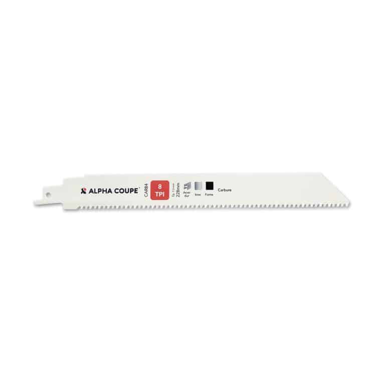 blister de 5 lames scie sabre carbure acier 228 mm 8 tpi