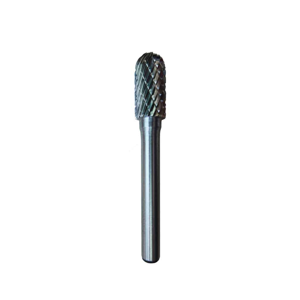 fraise lime carbure croisée 6 mm à tête cylindrique à bout rond 10 x 20