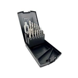 coffret de forets & tarauds hss + 1 tourne à gauche 15 pcs