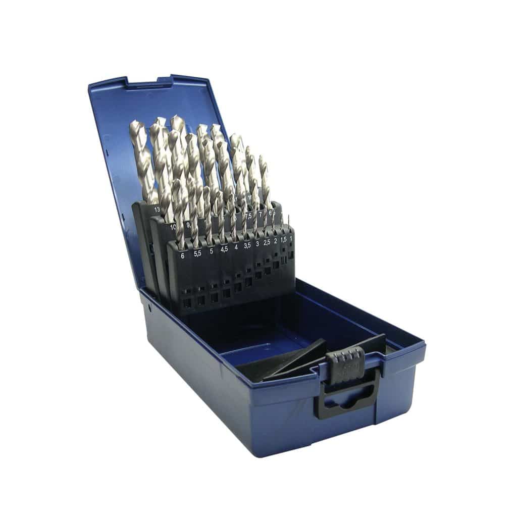 coffret de 25 forets métaux hss meulé din338 Ø 1 à 13 mm x 0,5 mm