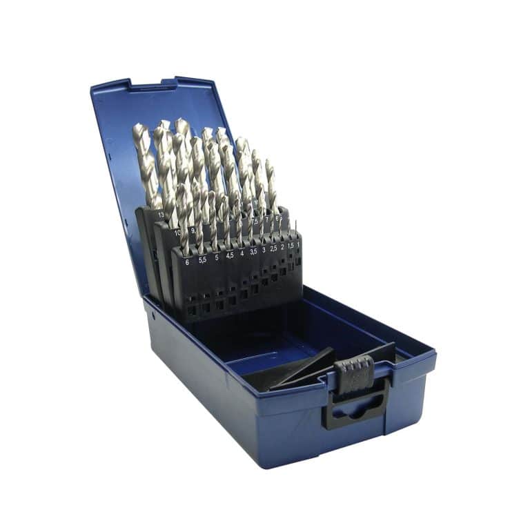 coffret de 25 forets métaux hss meulé din338 Ø 1 à 13 mm x 0,5 mm