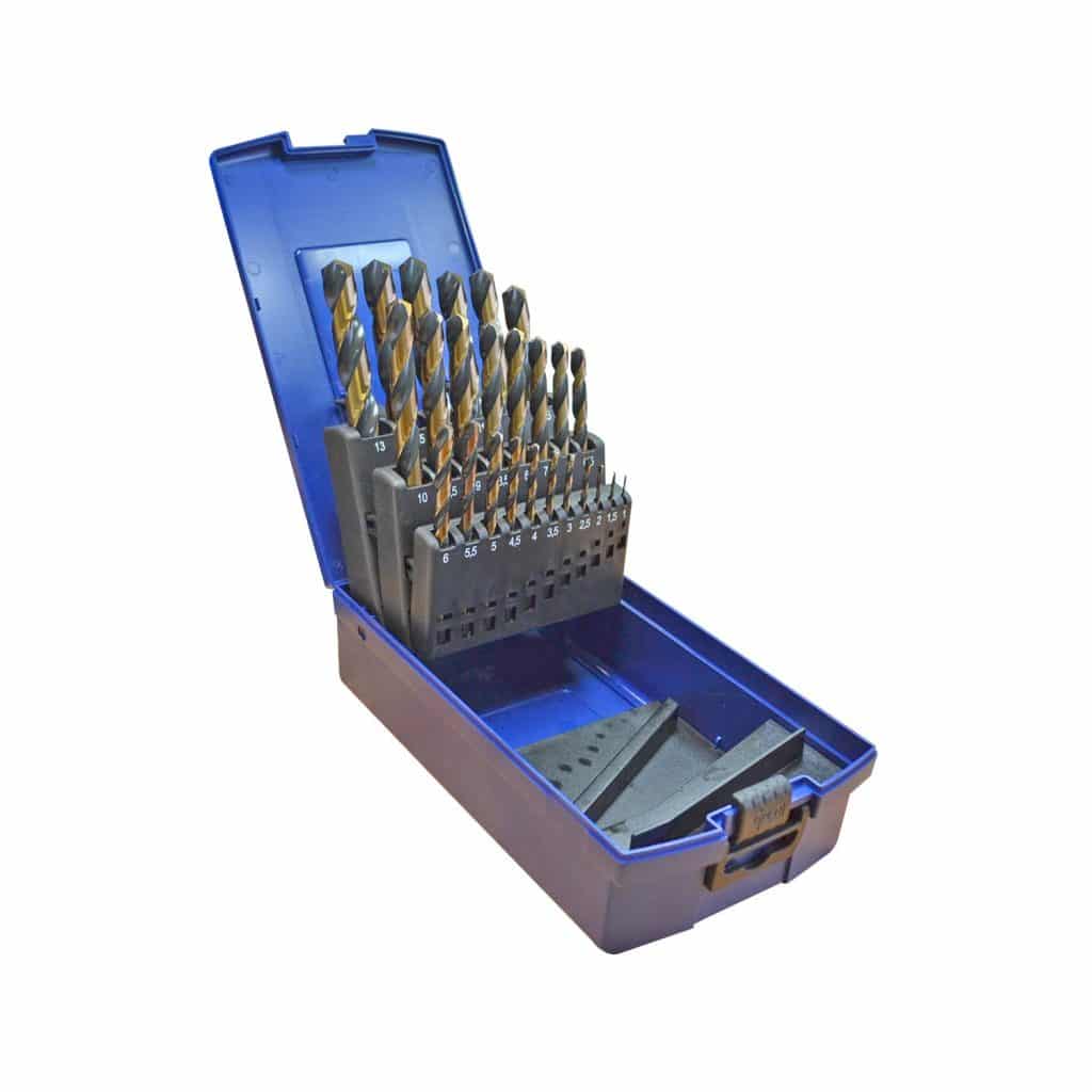 coffret de 25 forets métaux hss meulé gbx din338 Ø 1 à 13 mm x 0,5 mm